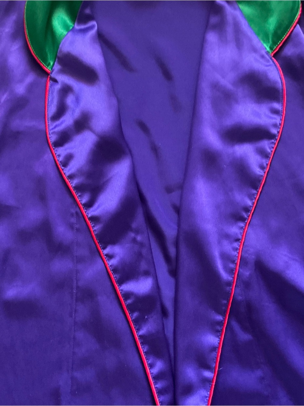 90s vintage Victoria’s Secret gold label satin robe purple and green size small - Picture 6 of 7